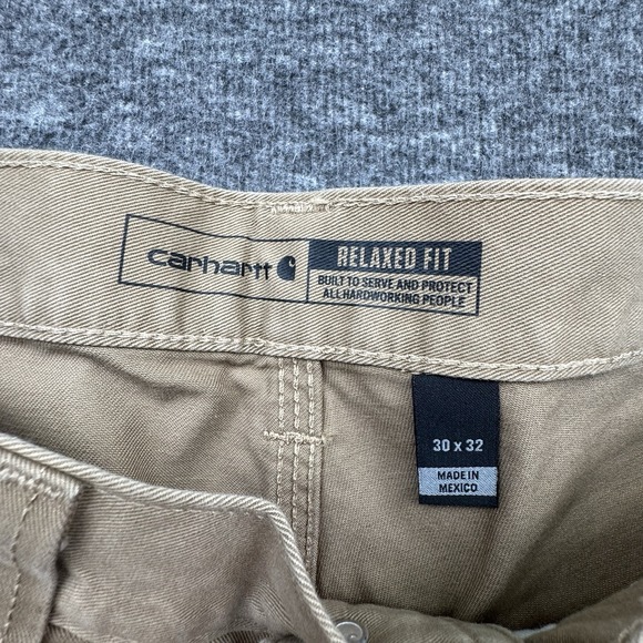 Carhartt Relaxed Fit Twill Work Pants Men's Sz 30x32 BN0324-M Tan Khaki - Picture 7 of 16